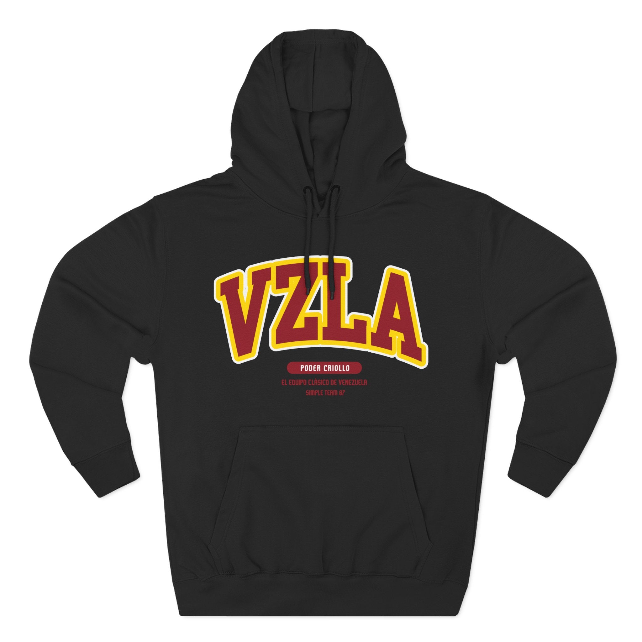 Venezuela Men Hoodie . Poder Criollo By Simple Team 1987 - Comfortable Pullover for Daily Wear