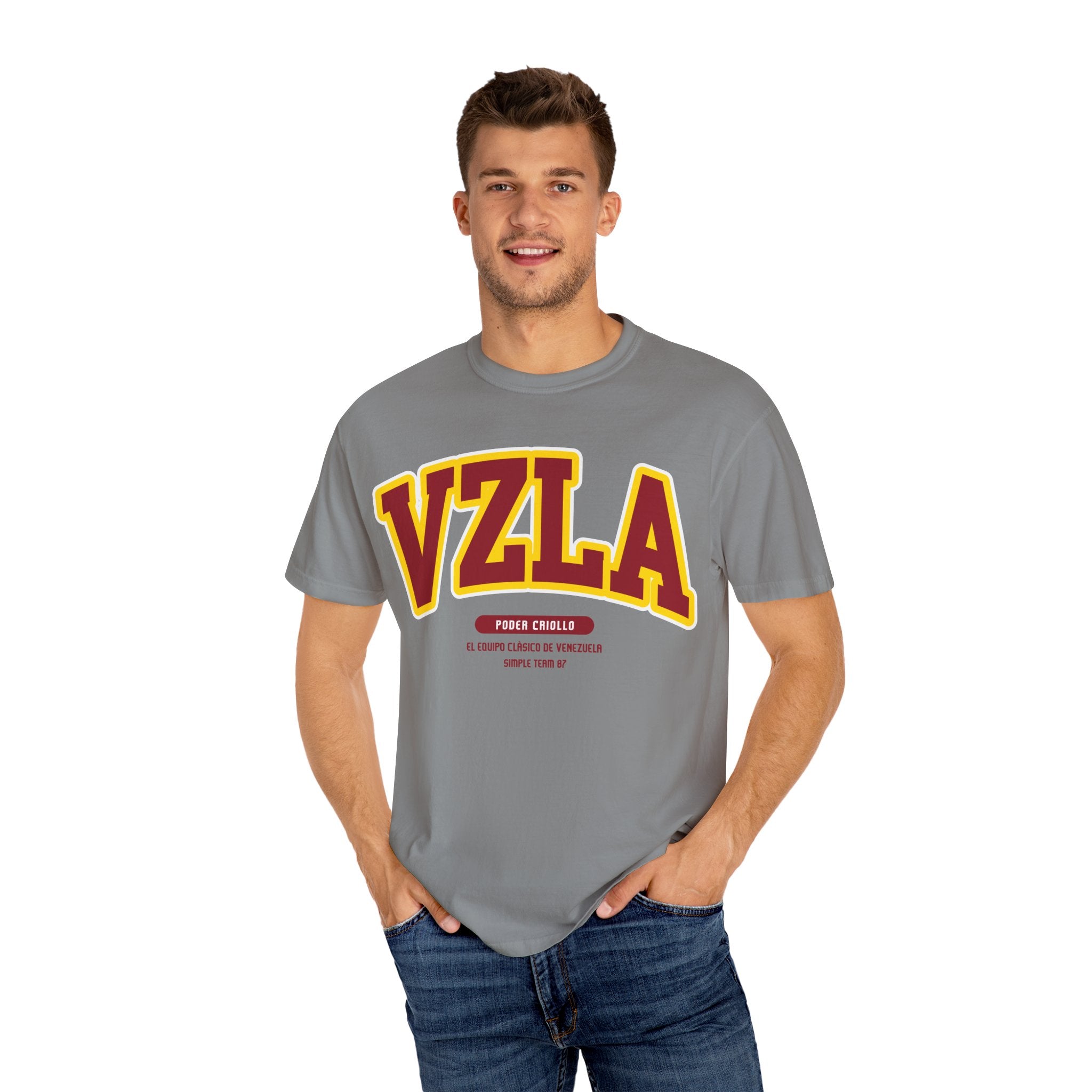 Venezuela Poder Criollo Vibrant Garment-Dyed Unisex Tee,  VZLA Graphic T-shirt, Summer Fashion