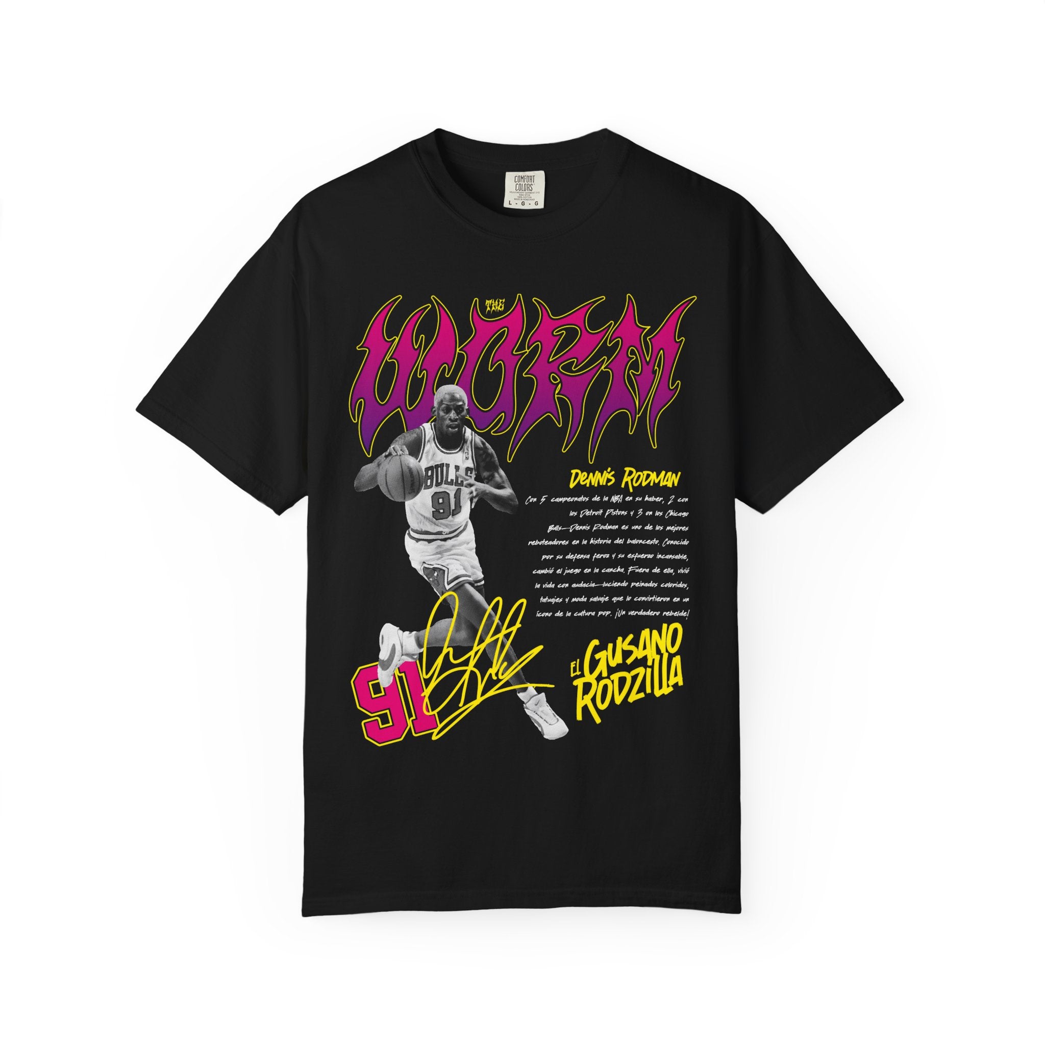 Dennis Rodman - Retro Sports Graphic T-Shirt, Vintage Basketball Apparel