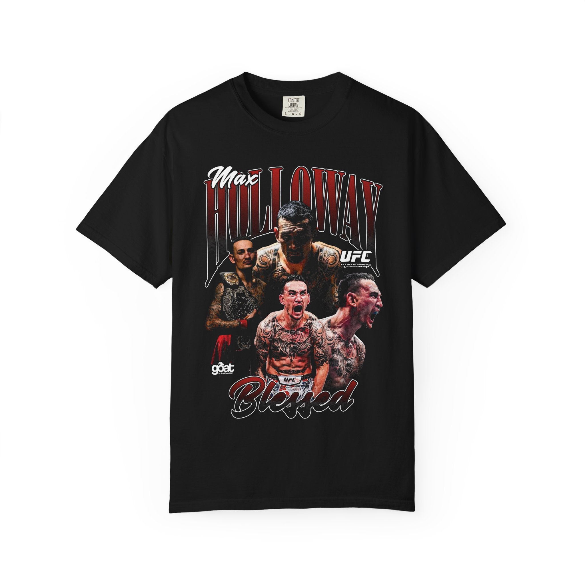Max Holloway UFC Blessed T-shirt, Sports Apparel, Vintage Fight Tee