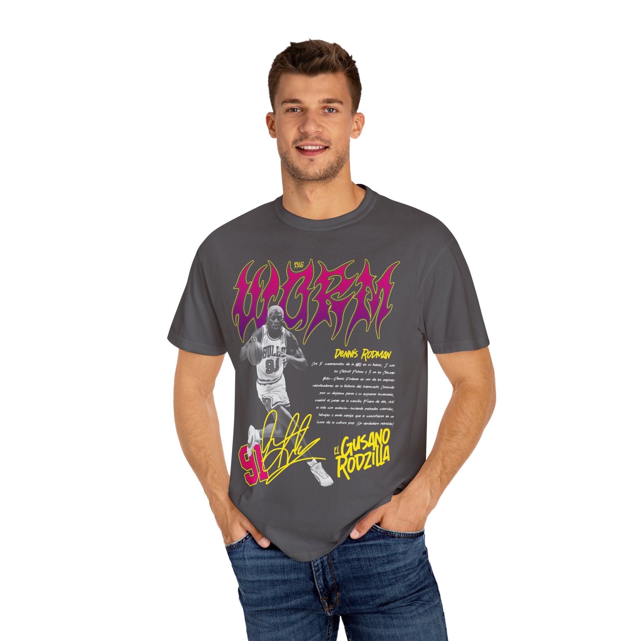 Dennis Rodman - Retro Sports Graphic T-Shirt, Vintage Basketball Apparel