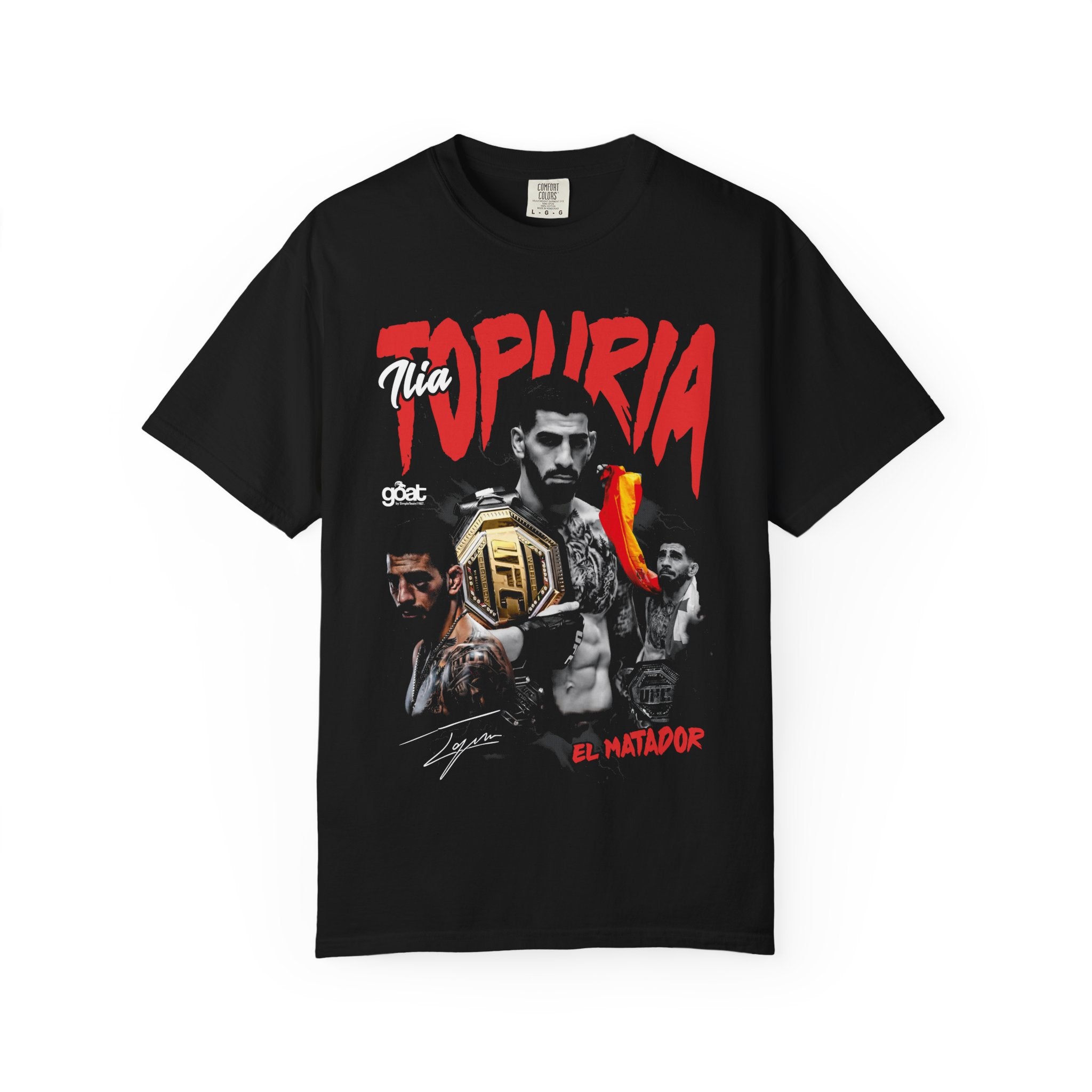 Topuria Champion T-Shirt | Unisex Garment-Dyed Tee, MMA Fan Gear