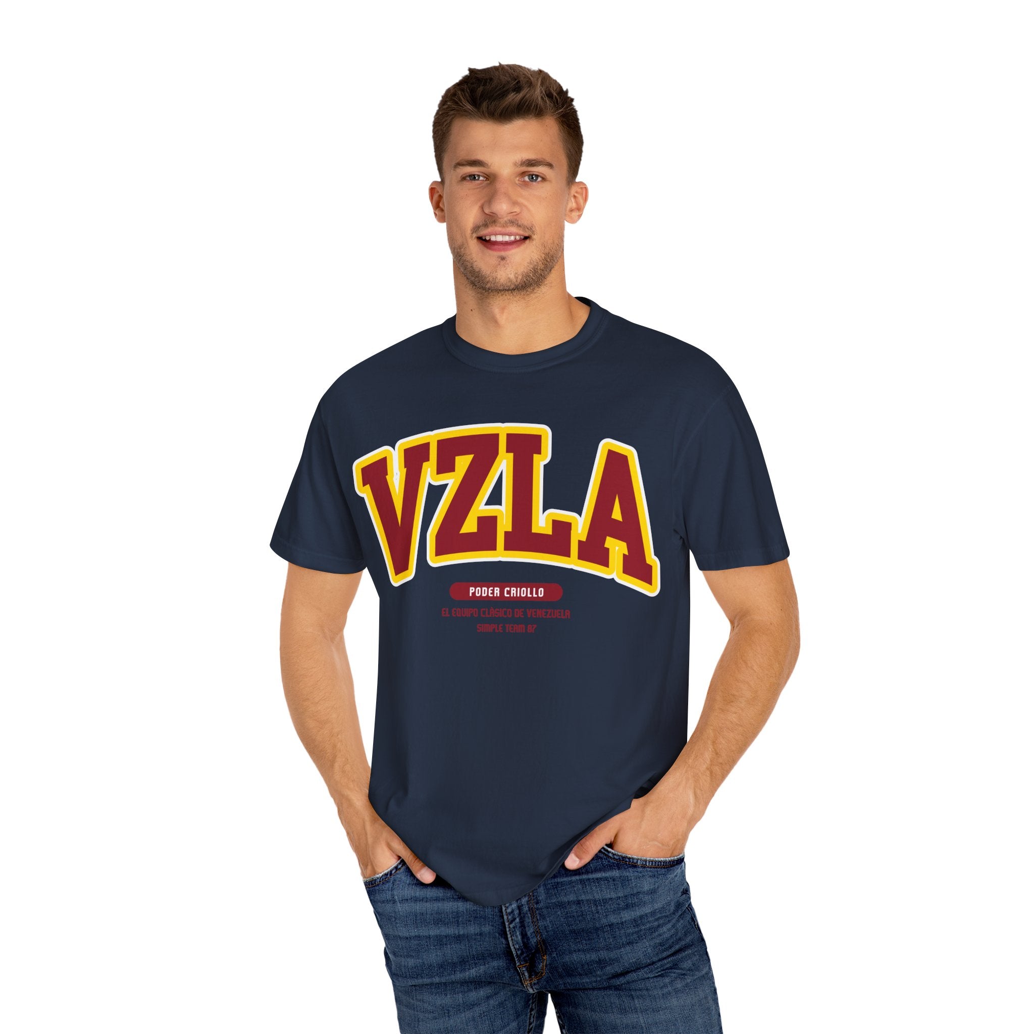 Venezuela Poder Criollo Vibrant Garment-Dyed Unisex Tee,  VZLA Graphic T-shirt, Summer Fashion