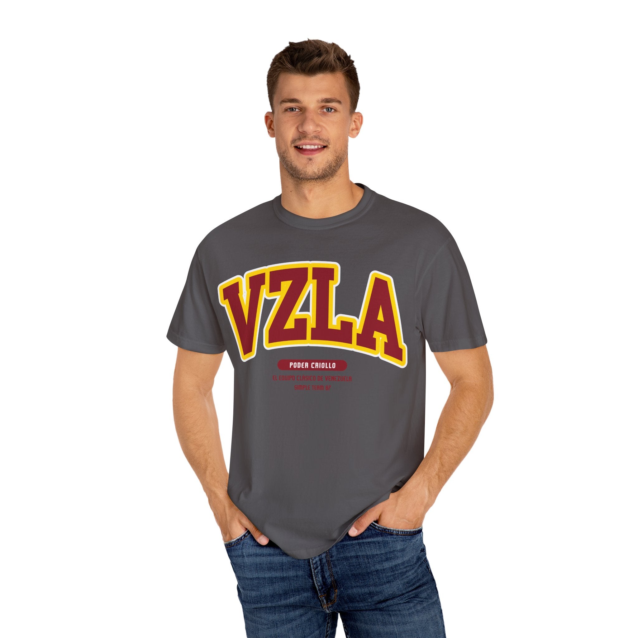 Venezuela Poder Criollo Vibrant Garment-Dyed Unisex Tee,  VZLA Graphic T-shirt, Summer Fashion