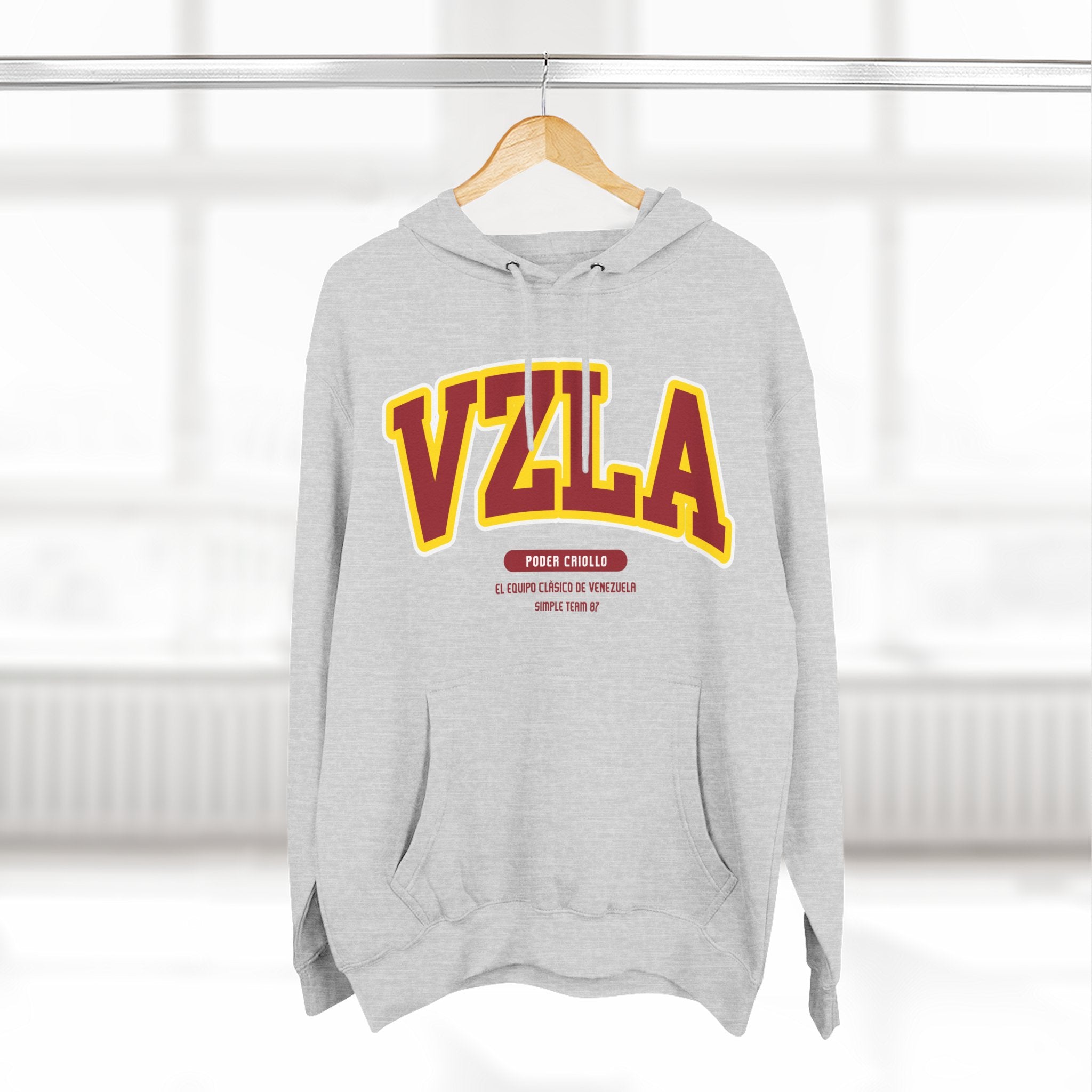 Venezuela Men Hoodie . Poder Criollo By Simple Team 1987 - Comfortable Pullover for Daily Wear