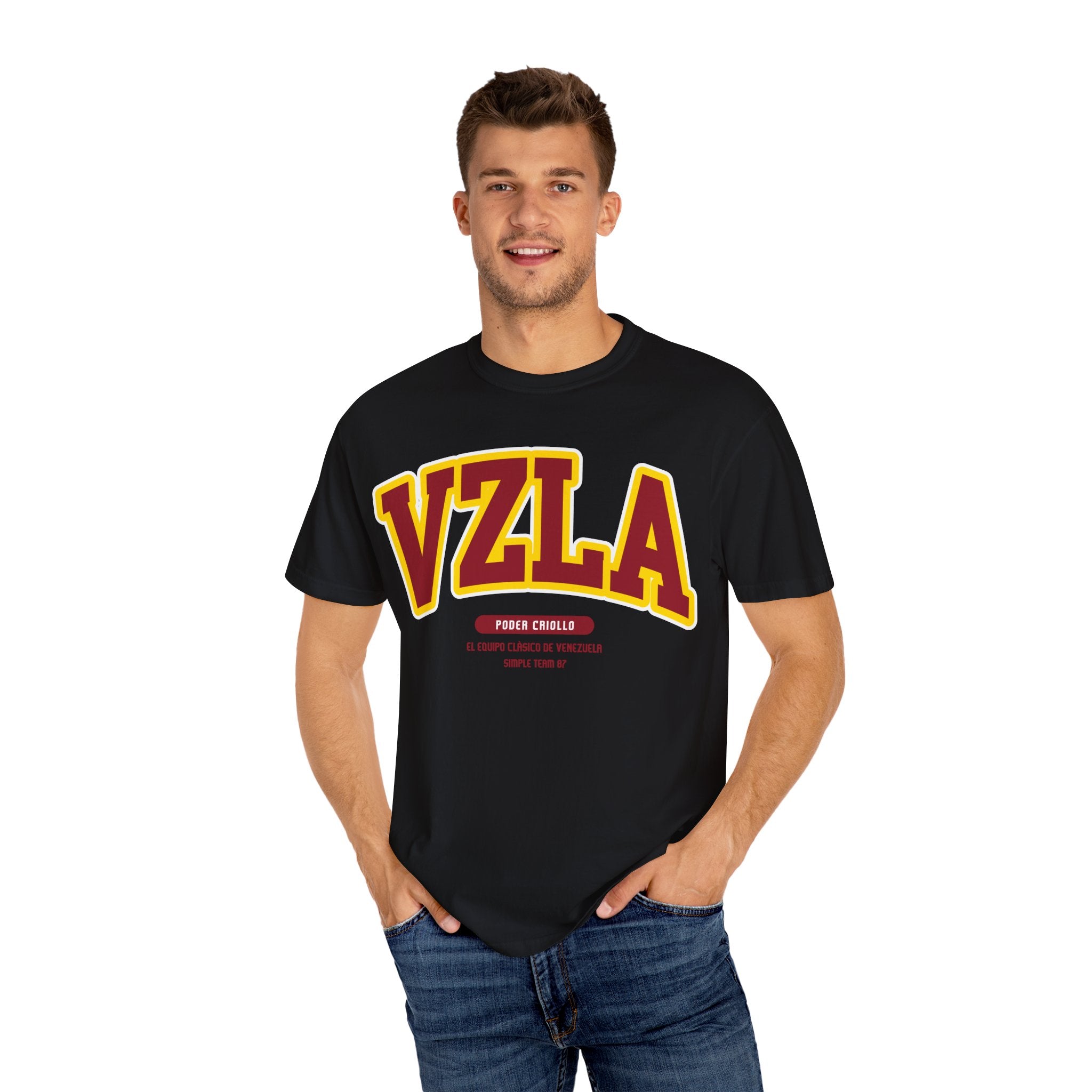Venezuela Poder Criollo Vibrant Garment-Dyed Unisex Tee,  VZLA Graphic T-shirt, Summer Fashion