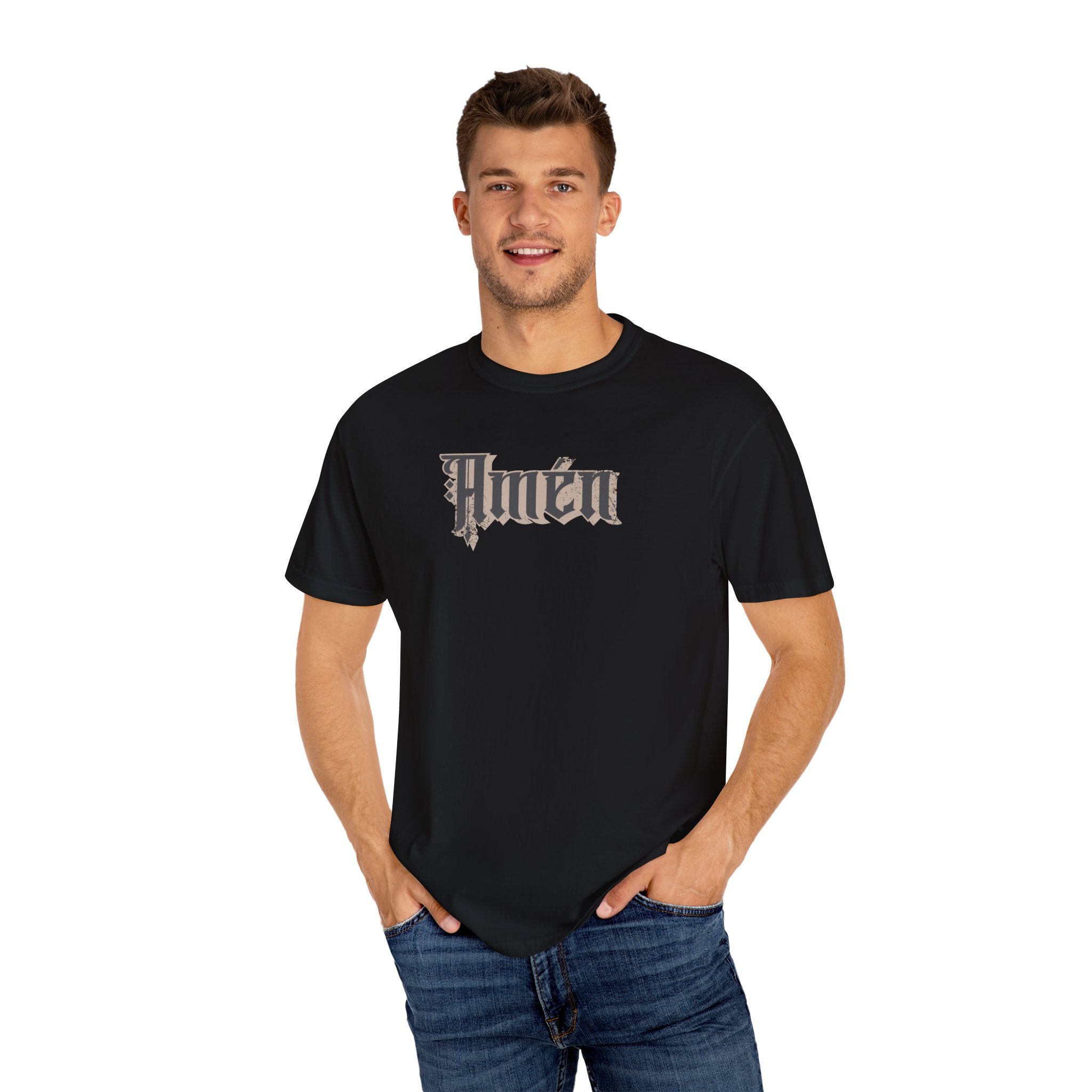T-shirt with 'Amén' Design, Faith-Based Apparel